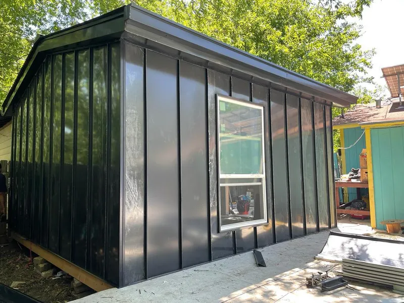 Black standing seam metal wall panels for Metal Roof Installation in Paulsboro