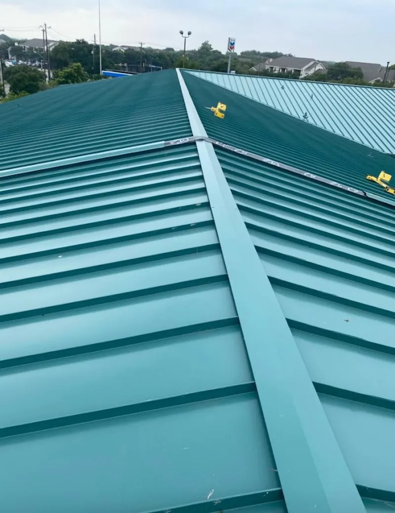 Green commercial metal roof ridge and valley for Metal Roof Repair in Paulsboro